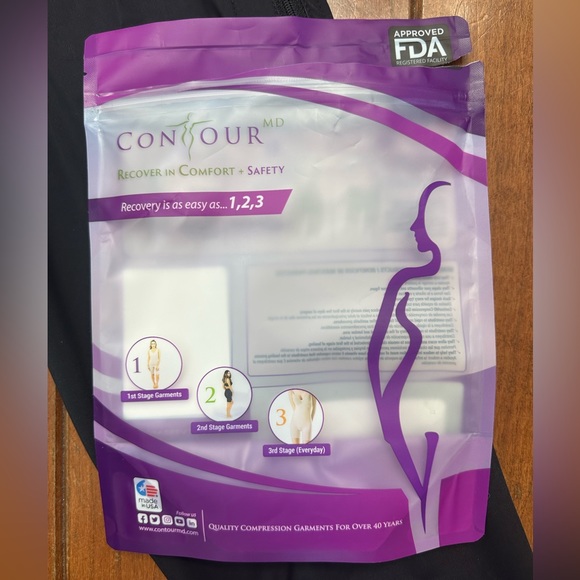 Contour MD compression girdle post surgery Recovery Large Black - Picture 7 of 8